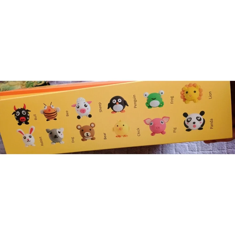 LOUFOR Air Dry Clay Pets Group Craft Kit 12 Animal Models Ages 5+ Complete Set